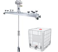 Soporte de abrazadera de agitador neumático para mezcla de tanques, solución de agitación alimentada por aire para pintura y cemento, mezclador de capacidad de 1000 L