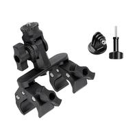 Soporte de abrazadera de cámara ajustable de 360 grados para transporte de motocicleta, cabeza de bola de tornillo de 1/4 pulgadas para tubo de 17 mm a 43 mm de diámetro, soporte ajustable para cámara