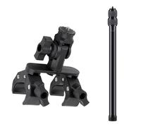 Soporte de abrazadera de cámara ajustable de 360 grados para transporte de motocicleta, cabeza de bola de tornillo de 1/4 pulgadas para tubo de 17 mm a 43 mm de diámetro, compatible con soporte de