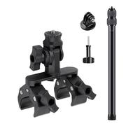 Soporte de abrazadera de cámara ajustable de 360 grados para transporte de motocicleta, cabeza de bola de tornillo de 1/4 pulgadas para tubo de 17 mm a 43 mm de diámetro, soporte ajustable para cámara
