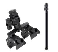 Soporte de abrazadera de cámara ajustable de 360 grados para transporte de motocicleta, cabeza de bola de tornillo de 1/4 pulgadas para tubo de 17 mm a 43 mm de diámetro, soporte ajustable para cámara