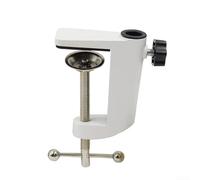 Soporte de abrazadera de escritorio de aleación de aluminio en forma de C con rotación de 360°, soportes de mesa para micrófono, accesorios (blanco)