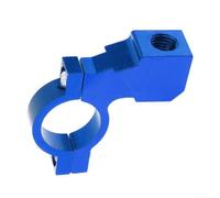 Soporte de abrazadera de espejo retrovisor de aleación de aluminio para manillar de motocicleta para montaje de perno de 10 mm para barra de 22 mm, negro, plata, oro, rojo, azul (azul)
