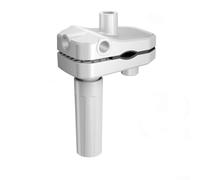 Soporte de abrazadera de noche para brazos flexibles de cuello de cisne para teléfono, soporte de escritorio ajustable para transmisión en vivo, agarre máximo de 8 cm, blanco (blanco)