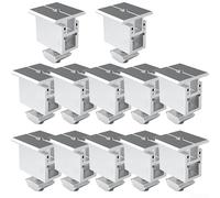 Soporte de abrazadera de techo para panel solar ajustable para 30 50 mm, material de aleación de aluminio, adecuado para diferentes tipos de techo y condiciones climáticas (B 12 piezas)