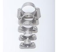 Soporte de abrazadera de tubo de acero inoxidable 316 con base de aleación de aluminio, para montaje seguro de fontanería/eléctrico/industrial, paquete de 10