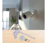 Soporte de abrazadera flexible para TP-Link Tapo C200/C210/C220/C201/C202/C211, soporte de cámara de metal con placa de liberación rápida, soporte de pared ajustable de 18 cm, color blanco