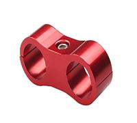 Soporte de abrazadera tubo aceite trenzado modificación automotriz AN4 AN6 AN8 AN10 AN12 doble orificio 6 colores piezas automotrices(Red,AN4)