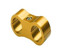 Soporte de abrazadera tubo aceite trenzado modificación automotriz AN4 AN6 AN8 AN10 AN12 doble orificio 6 colores piezas automotrices(Yellow,AN8)