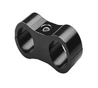 Soporte de abrazadera tubo aceite trenzado modificación automotriz AN4 AN6 AN8 AN10 AN12 doble orificio 6 colores piezas automotrices(schwarz,AN6)