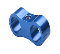 Soporte de abrazadera tubo aceite trenzado modificación automotriz AN4 AN6 AN8 AN10 AN12 doble orificio 6 colores piezas automotrices(Blu,AN4)