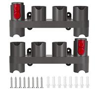Soporte de Accesorios Aspiradora para Dyson V7 V8 V10 V11 Soporte para Montaje en Pared Organizador con 10 Ranuras 2 Piezas Gris