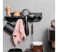 Soporte de accesorios de café montado en la pared para distribuidor de portafiltros de manipulación con organizador de herramientas de estación de apisonamiento de 51 54 58 mm (51 mm)