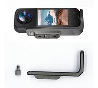 Soporte de acción horizontal compatible con cámara de acción Insta360 X4, soporte vertical de aluminio, adaptador de codo en forma de L, accesorios de montaje