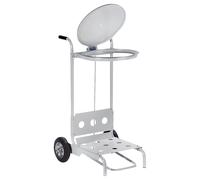 Soporte de acero con pedal para bolsas de basura, móvil VAR, manejo sin manos
