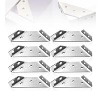 Soporte de acero inoxidable en ángulo recto, esquina en L gruesa para reparación de muebles, soporte de estante con acabado cepillado para silla, cama, mesa y armario