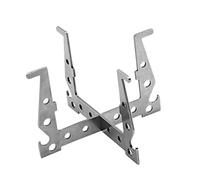 Soporte de acero inoxidable para estufa de alcohol, soporte desmontable para estufa, soporte desmontable para estufa, soporte de estufa portátil, soporte de camping desmontable de acero inoxidable