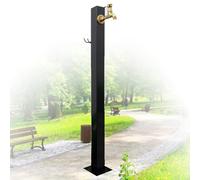 Soporte de Acero Inoxidable para Manguera de jardín con Grifo - Columna de Agua Independiente para Exteriores, Grifo montado en el Suelo, Extensor de Grifo anticongelante