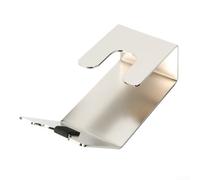 Soporte de acero inoxidable para portafiltro de café con almohadillas de silicona antideslizantes para portafiltros sin fondo y boquilla de 51/53/54/58 mm para máquinas de espresso, negro/plateado