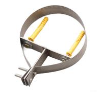 Soporte de acero inoxidable para sujetar tuberías de chimenea en su lugar en instalaciones de calentador de agua y campana de caldera (125 mm plateado)