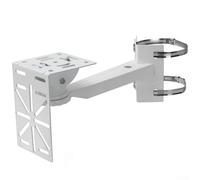 Soporte de acero para cámara al aire libre con sistema de montaje de ángulo ajustable que se adapta a varios tamaños de poste y soporta múltiples aplicaciones de cámara