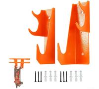 Soporte de acero para gato con ganchos dobles para un almacenamiento eficiente montado en la pared de gatos de vehículos en talleres de reparación de automóviles (naranja)