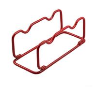 Soporte de acero para mancuernas, soporte de metal resistente para gimnasio en casa, compacto para almacenamiento de peso, estación de equipo de fitness para espacio pequeño, color rojo grande