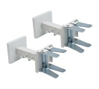 Soporte de acero para radiador ajustable, kit de soporte de suelo de 14 a 21 cm para radiadores de columna tradicionales, color blanco, fijaciones resistentes incluidas