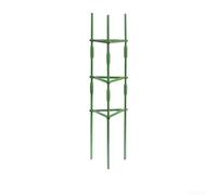 Soporte de acero recubierto de plástico verde PP+PE para tomates y flores, kit de jaula de cultivo vertical de jardín de 11 x 30 x 120 cm (1 kit)
