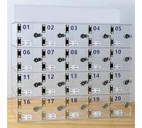 Soporte de acrílico para almacenamiento de teléfono, montado en la pared, 30 ranuras, transparente, para aula, oficina, fábrica, soporte para dispositivos móviles para un fácil acceso y una limpieza