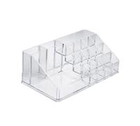 Soporte de acrílico transparente organizado para uñas, estante de almacenamiento de gran capacidad, estante de belleza, solución de almacenamiento de manicura