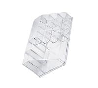 Soporte de acrílico transparente organizado para uñas, estante de almacenamiento de gran capacidad, estante de belleza, solución de almacenamiento de manicura