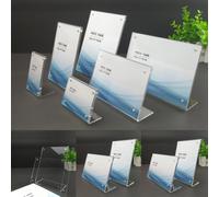 Soporte de acrílico transparente para fotos, base magnética fuerte para cambiar fácilmente (12,8 x 17,8 cm)