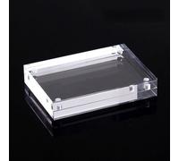 Soporte de acrílico transparente para marco de fotos para exhibición de escritorio, soporte magnético para póster para imágenes verticales y horizontales (12,7 x 17,8 cm)