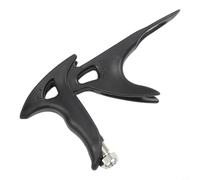 Soporte de aerógrafo para entusiastas de las modelos con construcción de plástico e interfaz de montaje de rosca estándar de 1/8 pulgadas (negro)