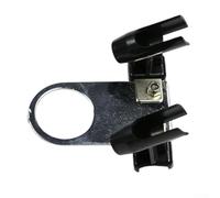 Soporte de aerógrafo para modelo - Soporte de pulverización dual con construcción de metal y plástico, 75 x 90 x 40 mm, color negro plateado compatible con accesorios de estación de compresor