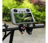 Soporte de aleación de aluminio, compatible con DJI RC 2/Mini 3 Pro/Air 3 e Insta360, soporte de manillar de bicicleta para mando a distancia y cámara de acción, color negro