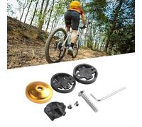 Soporte de aleación de aluminio para bicicleta Garmin Edge, Rider, soporte para computadora de bicicleta, accesorios de soporte GPS para bicicleta, negro, rojo, azul, plateado y dorado (azul)