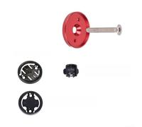 Soporte de aleación de aluminio para bicicleta para tapa superior de tallo, compatible con Garmin/Bryton/Cateye, se adapta a tubo de cabeza de 28,6 mm, negro o rojo