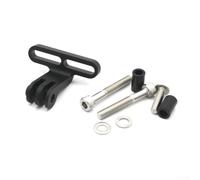 Soporte de aleación de aluminio para cámara de bicicleta Garmin Edge y computadoras, soporte de extensión de manillar con adaptador para cámaras de acción de ciclismo, color negro