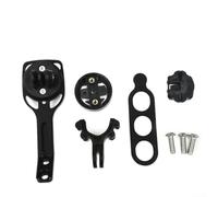 Soporte de aleación de aluminio para computadora de bicicleta Garmin Black Inc, soporte para manillar de bicicleta con clip de cámara deportiva y adaptador de lámpara, color negro