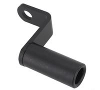 Soporte de aleación de aluminio para espejo retrovisor de motocicleta con adaptador de manillar para una instalación segura del soporte del teléfono móvil, luces externas, medidor de voltios (negro)