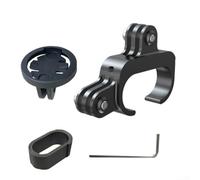 Soporte de aleación de aluminio para manillar de bicicleta de carretera para computadora Garmin con soporte de conector de 1/4 para cámaras de acción, accesorio seguro para dispositivo (kit de