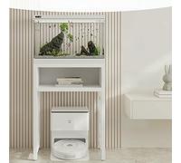 Soporte de almacenamiento al vacío para robot, mesa auxiliar multifuncional para casa nido y pecera, mesita de noche de metal