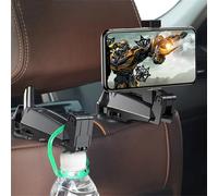 Soporte de almacenamiento colgante para asiento trasero de coche Baseus 2 en 1 soporte para teléfono móvil universal de 4. 0-6. 5 pulgadas rotaci