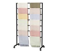 Soporte de Almacenamiento de Cintas, Organizador de pañuelos metálico móvil, para pañuelos, Mantas, Papel de Regalo y Pantalones, para Tienda de Ropa, casa o Centro Comercial, Dorado, Largo: 100 cm/3