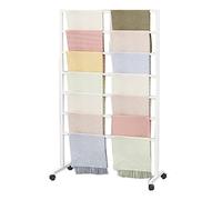 Soporte de Almacenamiento de Cintas, Organizador de pañuelos metálico móvil, para pañuelos, Mantas, Papel de Regalo y Pantalones, para Tienda de Ropa, casa o Centro Comercial, Dorado, Largo: 100 cm/3