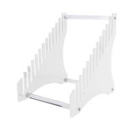 Soporte de almacenamiento de discos, 16x21x22cm / 6.3x8.3x8.7in Organizador de discos acrílico de 12 ranuras Soporte de almacenamiento clasificador de fácil montaje para álbum de (Transparente)