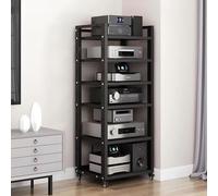 Soporte de almacenamiento de DVD resistente con 4-7 niveles, torre moderna para uso doméstico sobre ruedas