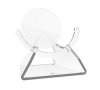 Soporte de almacenamiento de escritorio para mini altavoz Nest, para mini soporte vertical Nest, soporte de mesa de escritorio portátil (transparente)